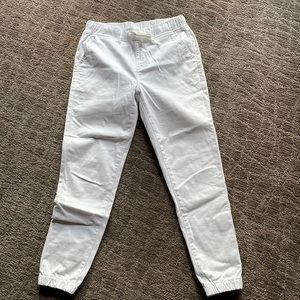 Cute white jean joggers! Size small (7)